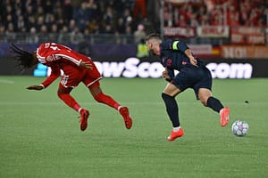 Bayern’s Michael Olise sent off for ‘super dumb’ yellows within seconds
